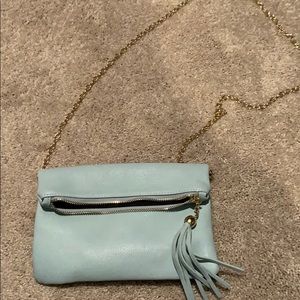 Baby blue crossbody bag